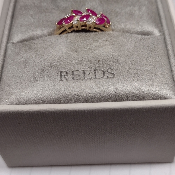 10K Gold Marquise Ruby Ring - Picture 6 of 16
